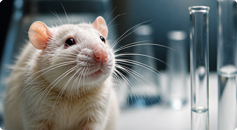 Rato em ambiente de laboratório